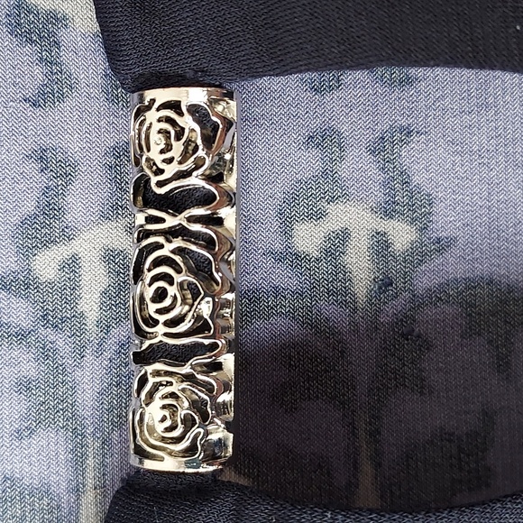 Susan Graver 3/4 sleeve Large multi color with flower print top/blouse - Picture 5 of 12